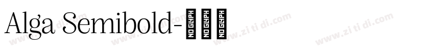 Alga Semibold字体转换